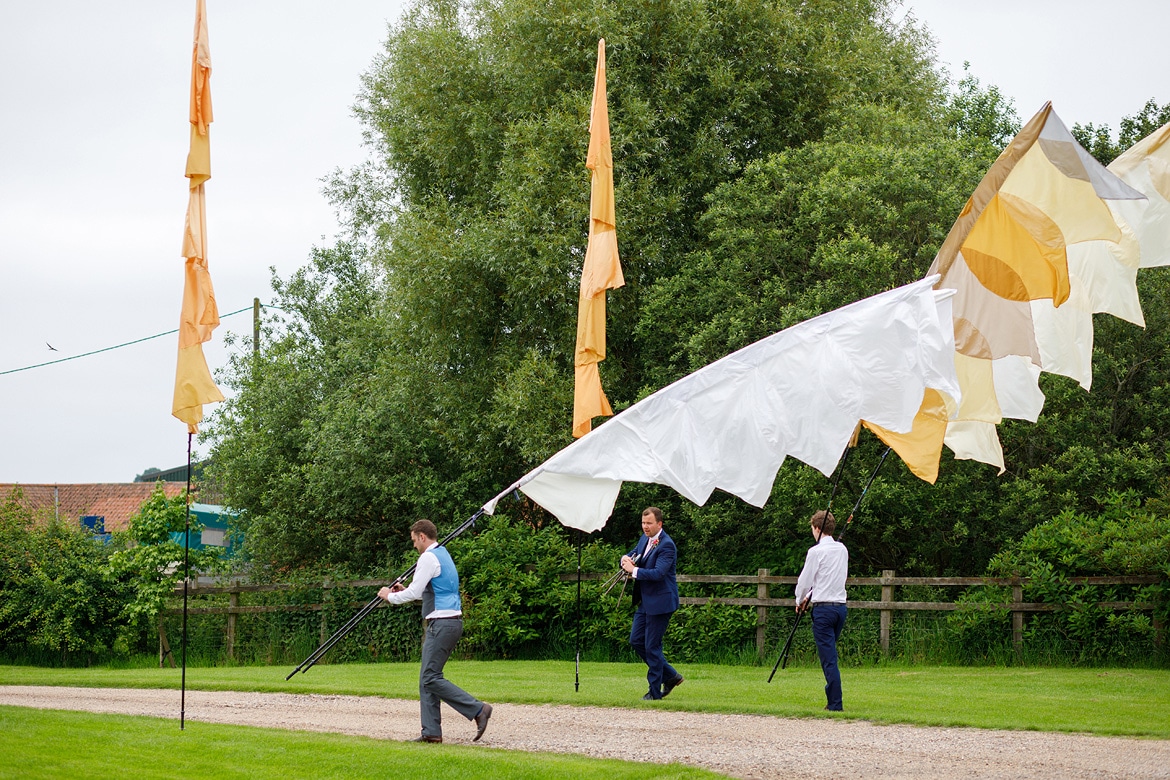 moving the banners for the evening