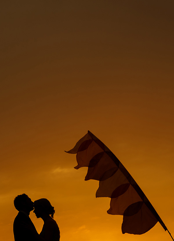 godwick barn wedding silhouette