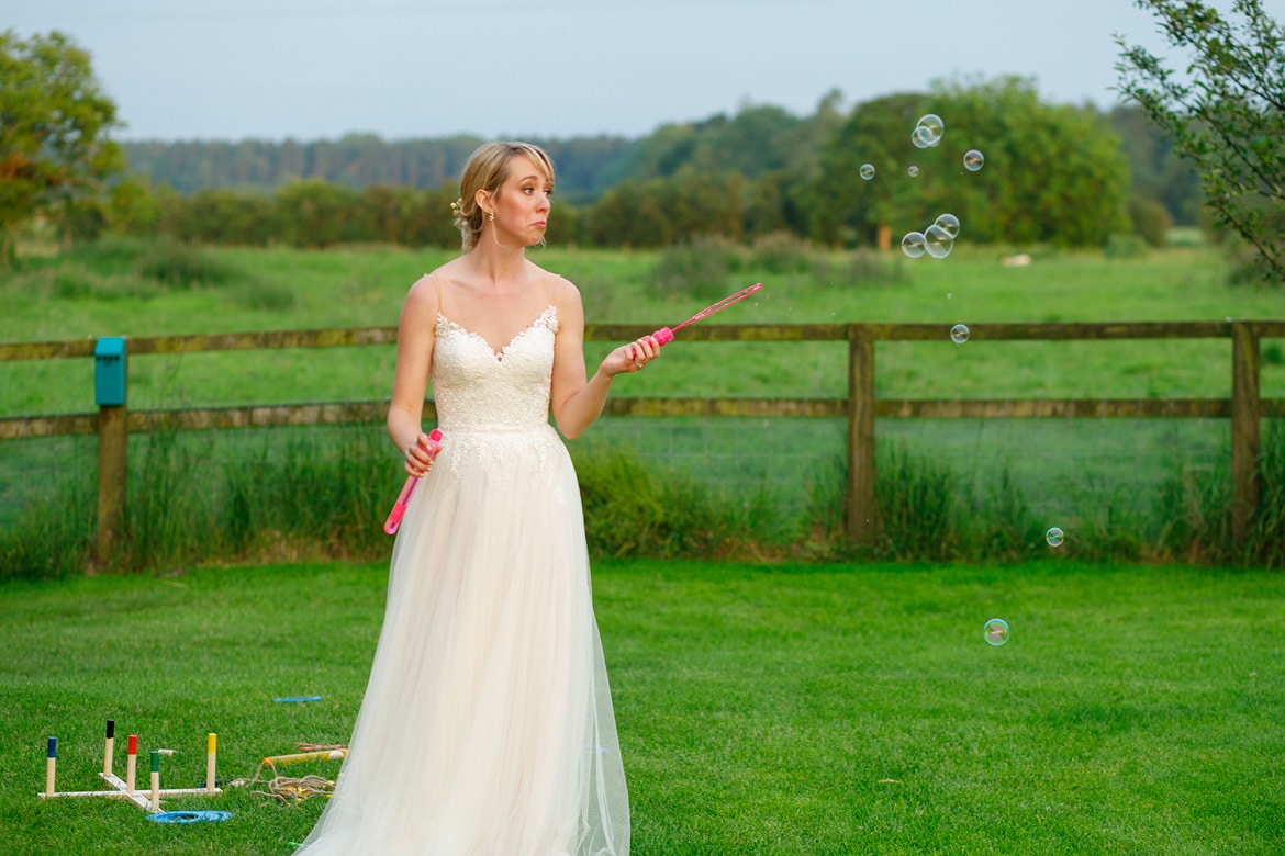 laura tries her hand at bubble blowing