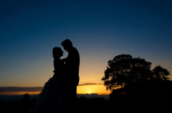 sunset silhouette in the ground of godwick hall