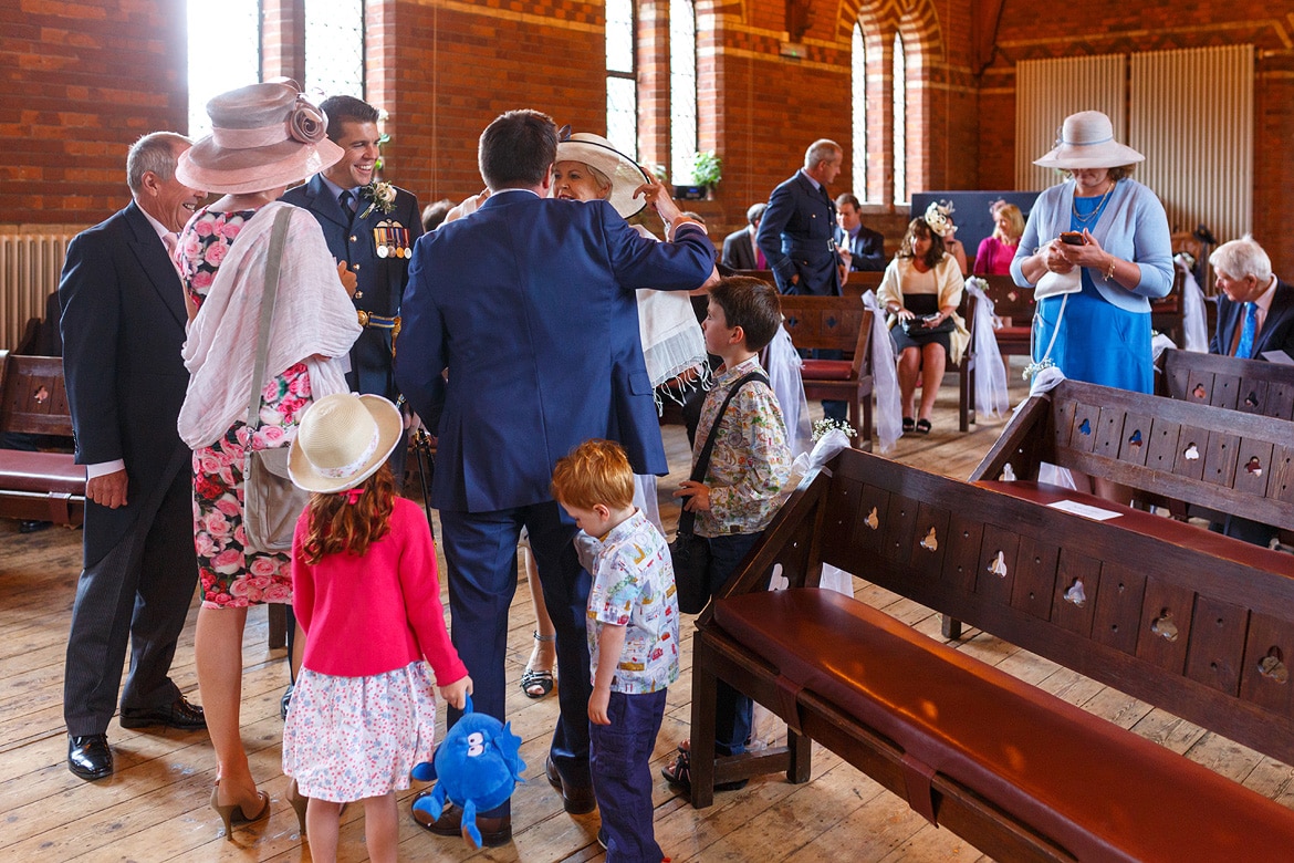 guests chatting before the ceremony