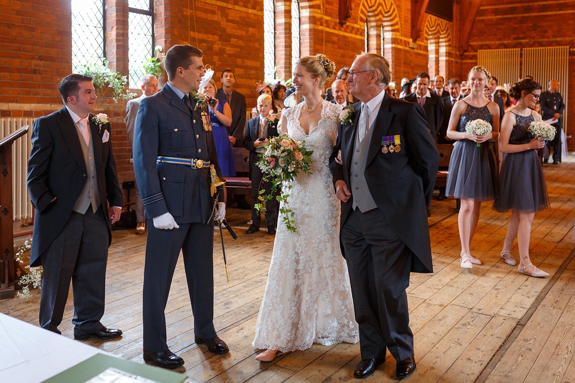 trixie and ben meet at the fron of the chapel