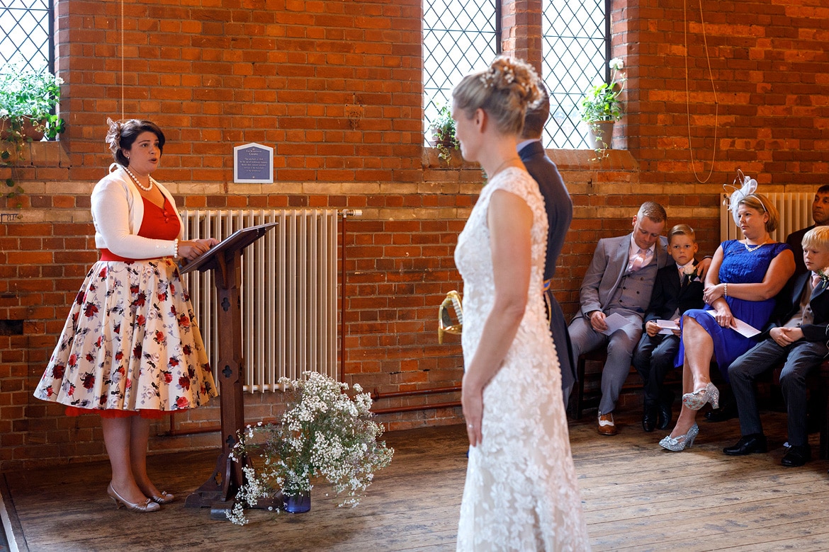 a reading during the ceremony