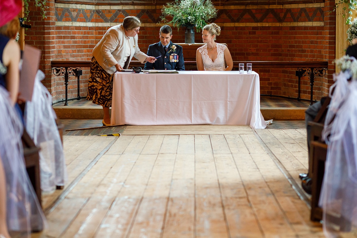 the signing of the register