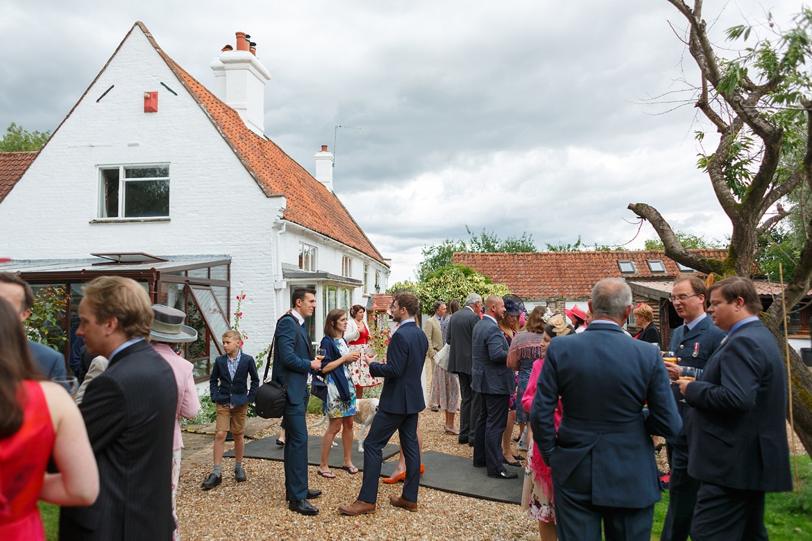 guests wait at the wedding reception