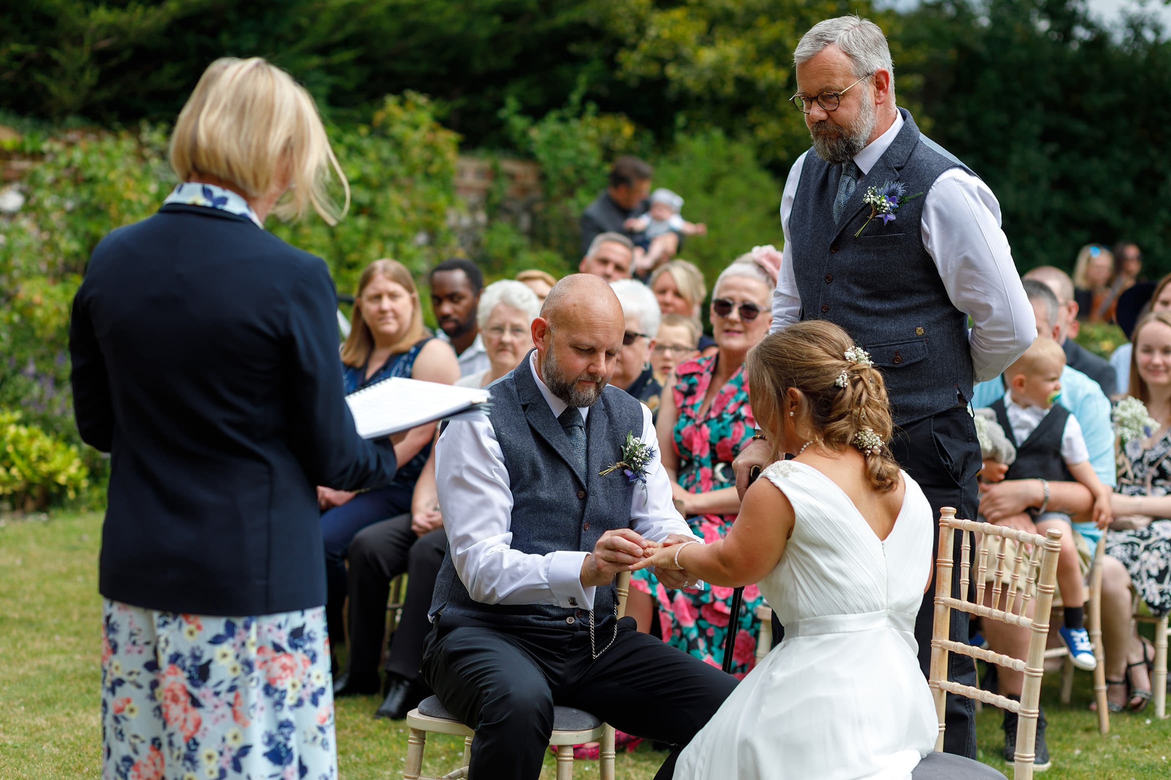 the couple exchange rings