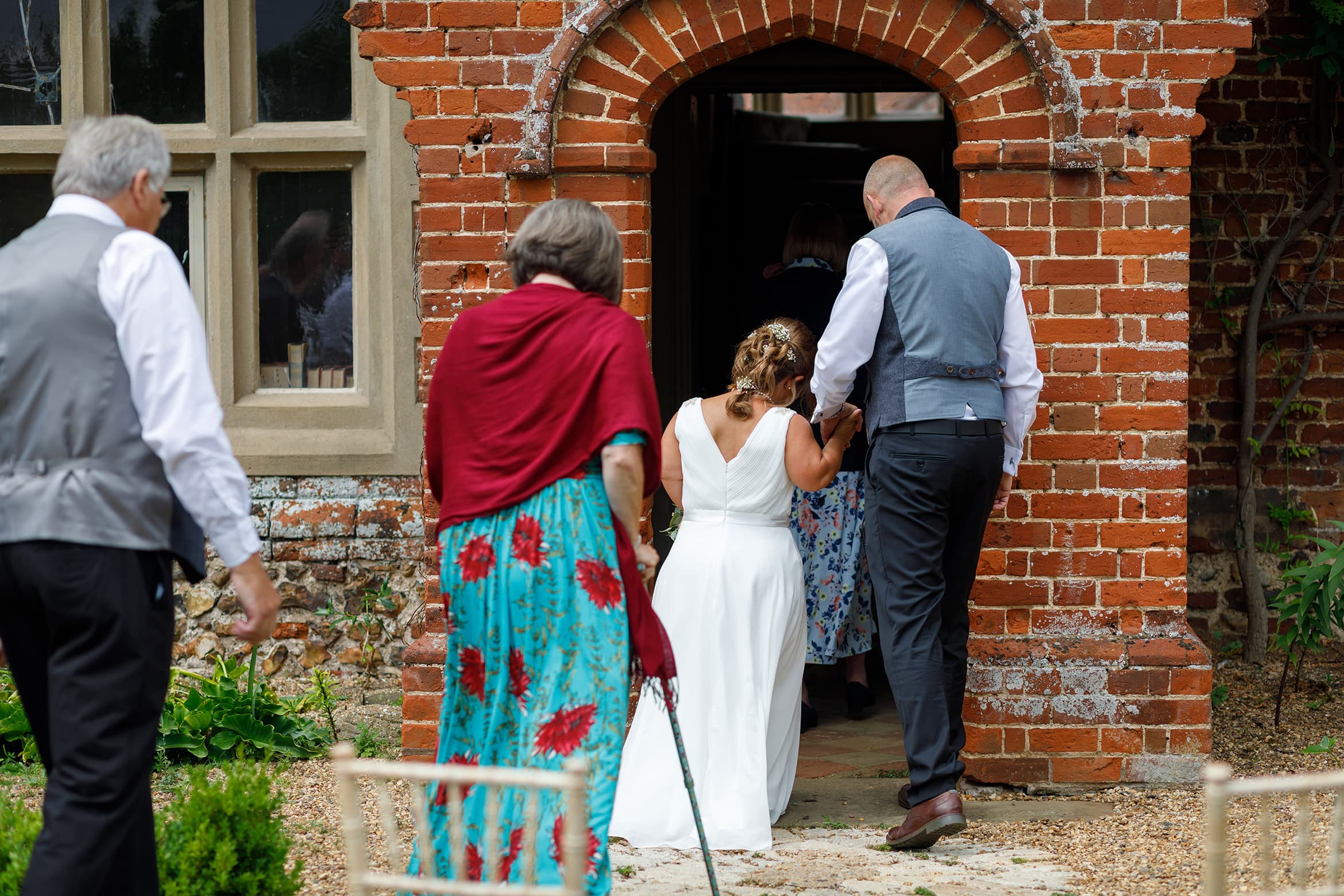 into the hall for the legal ceremony