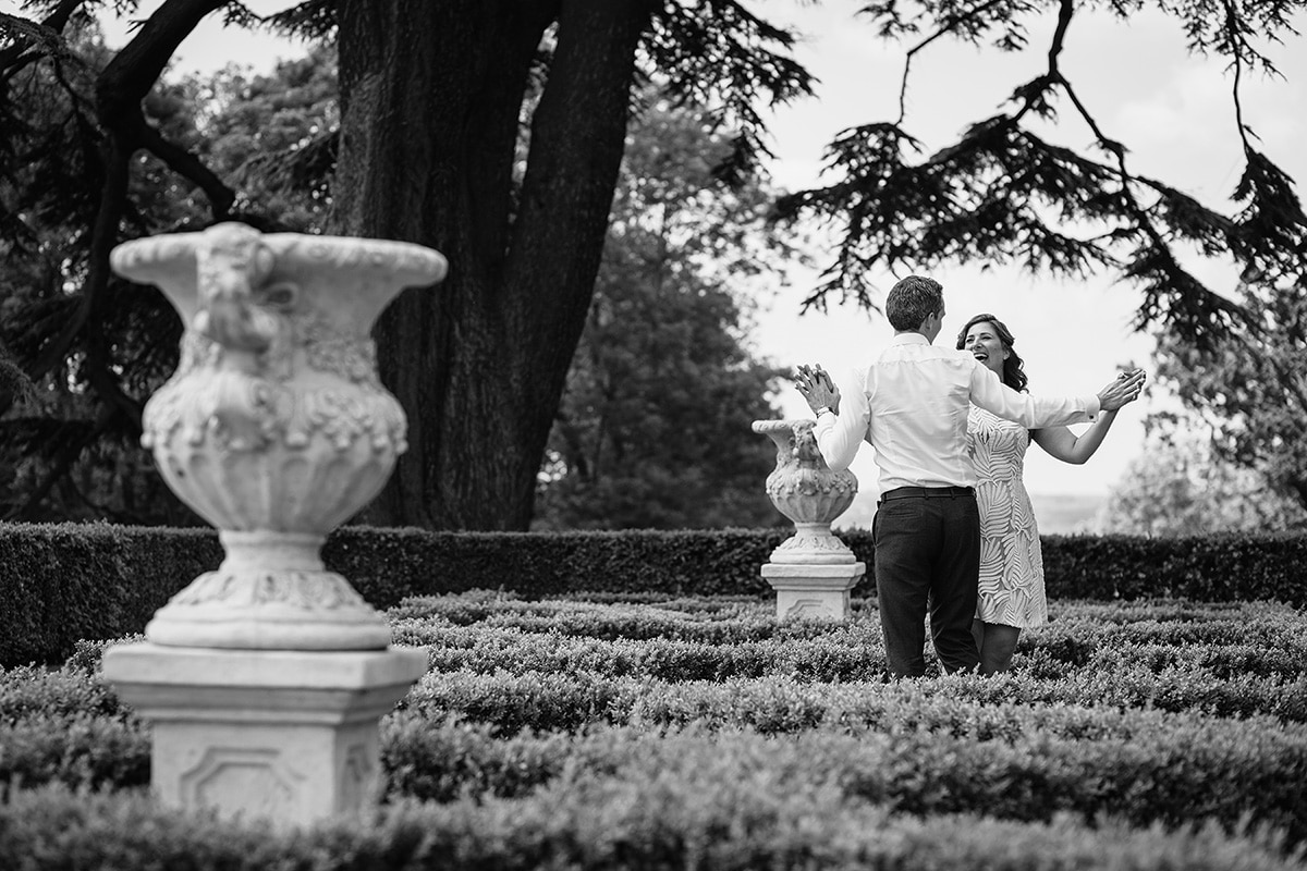 engagement photo in the grounds of hedsor house