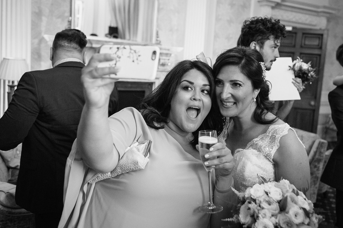 a selfie with the bride