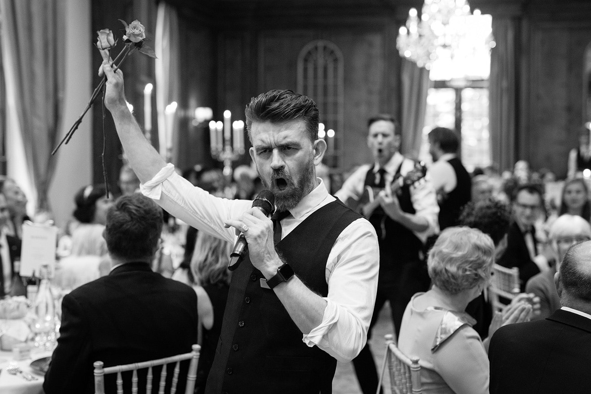 singing waiters at a hedsor house wedding breakfast