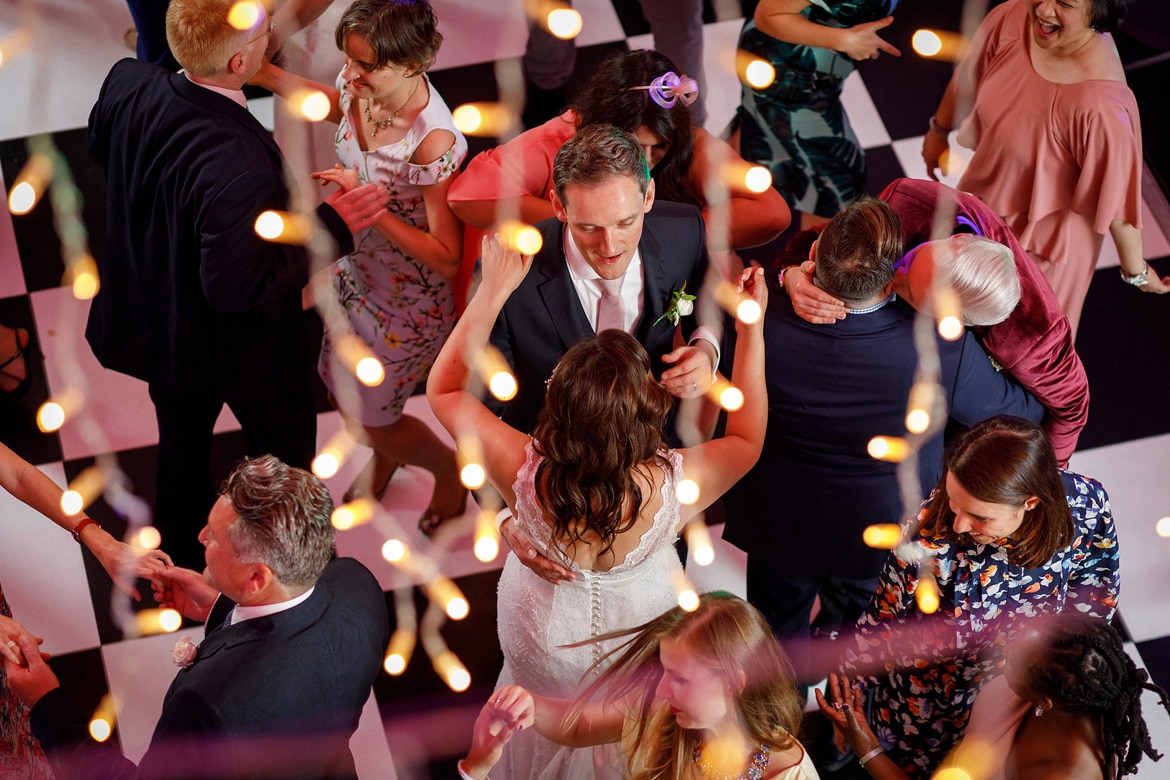 looking down on the first dance from above