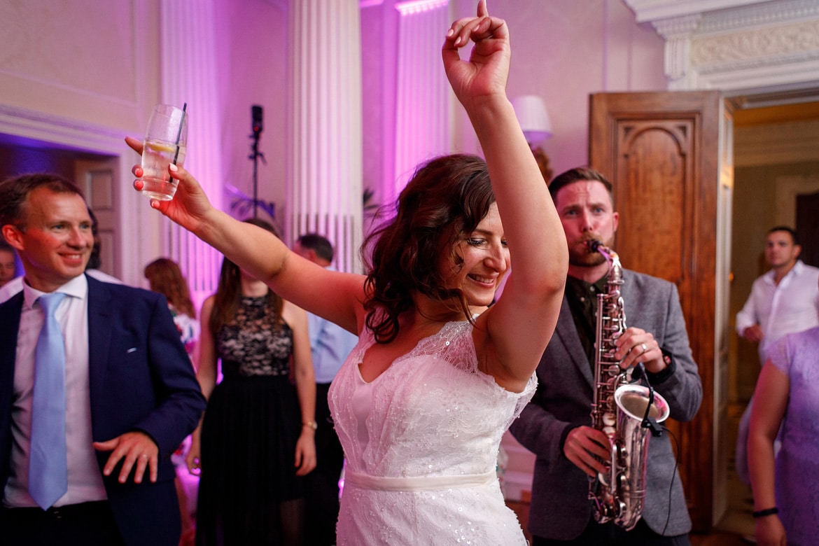 the bride and the sax player