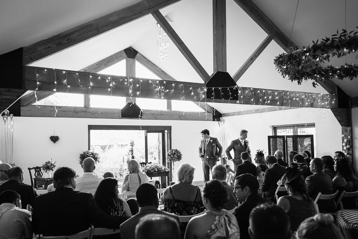 maidens barn just before the wedding ceremony