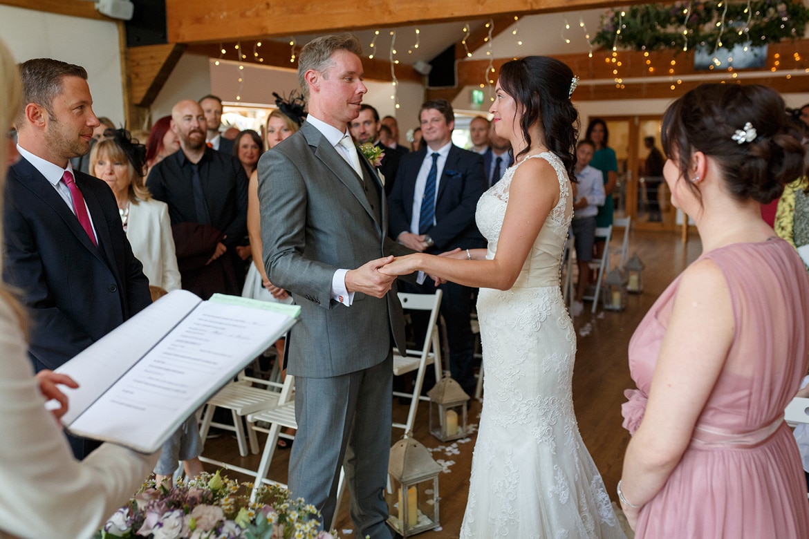 the vows during a maidens barn wedding