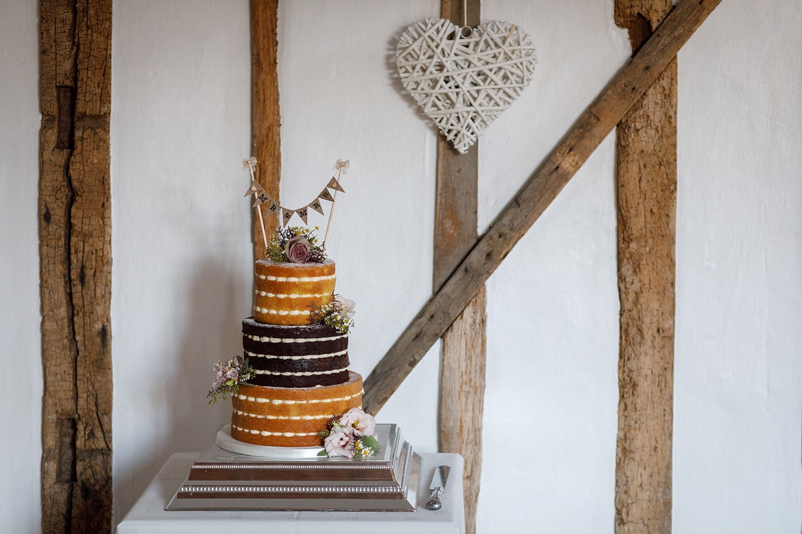 a naked wedding cake 