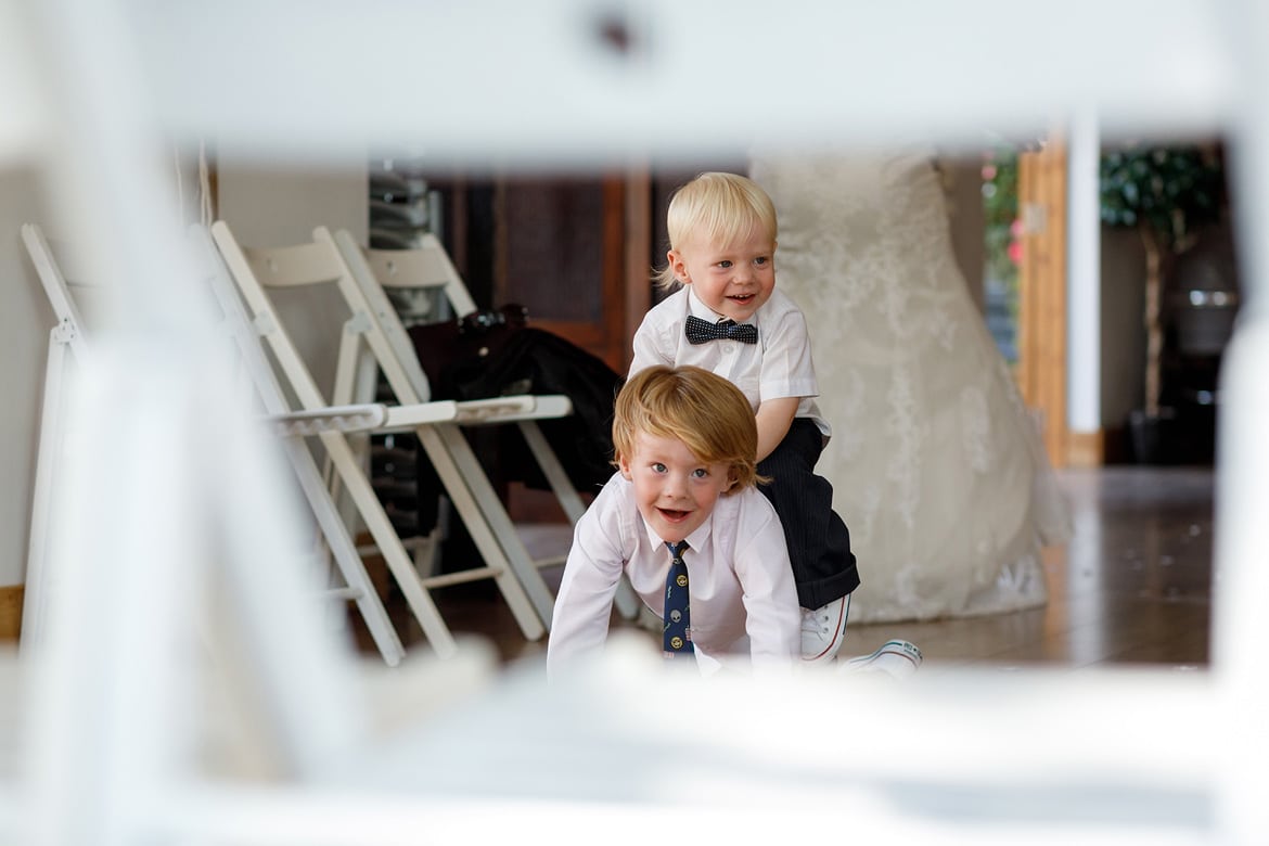 children playing inside