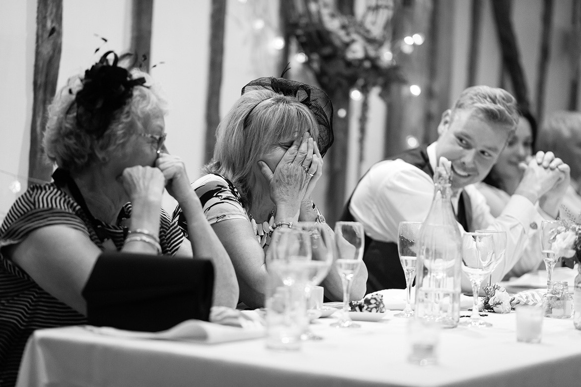 the mother of the groom during the speeches