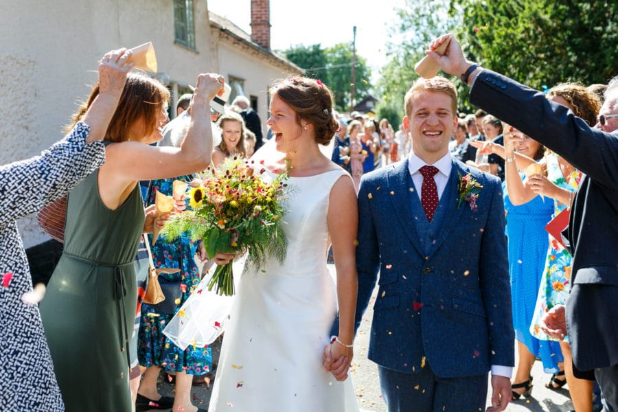 norfolk marquee wedding confetti