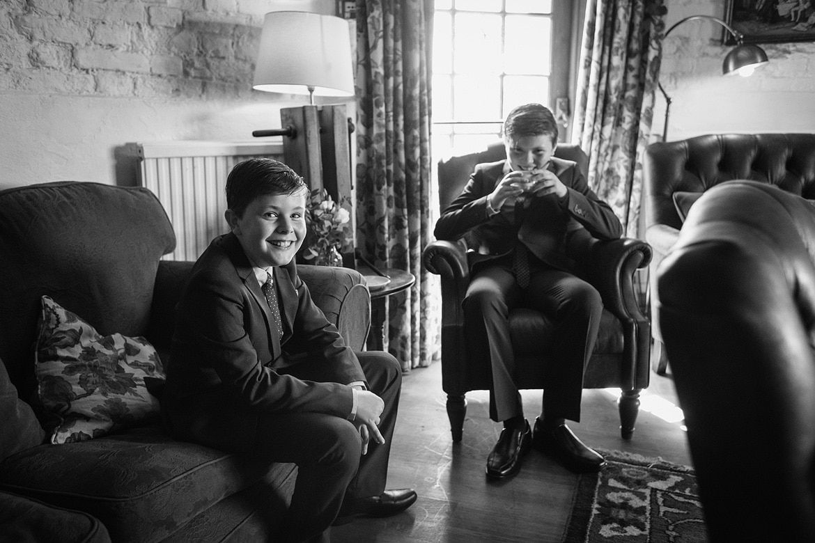 the grooms sons wait for their dads north norfolk wedding