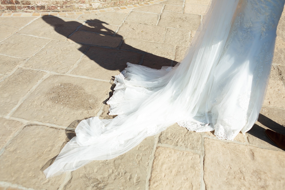 the brides shadow outside cley mill