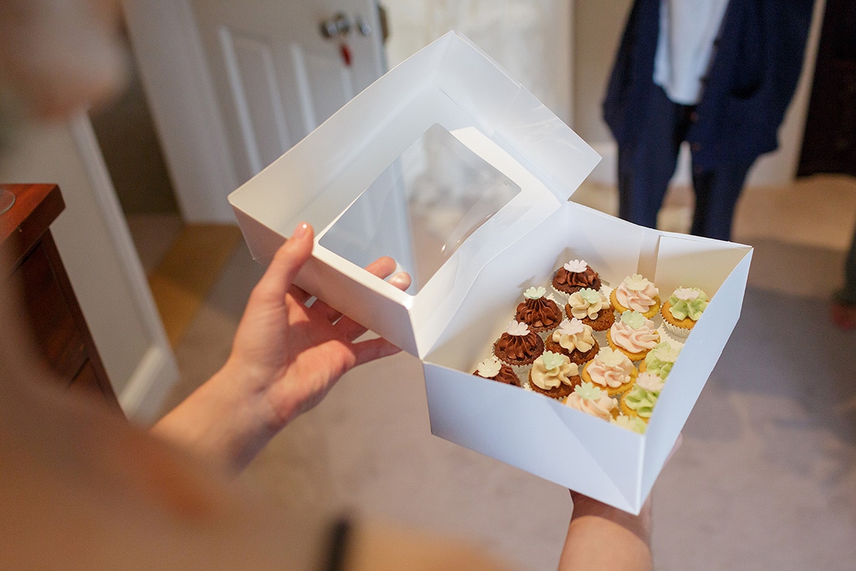 cupcakes during the wedding preparations