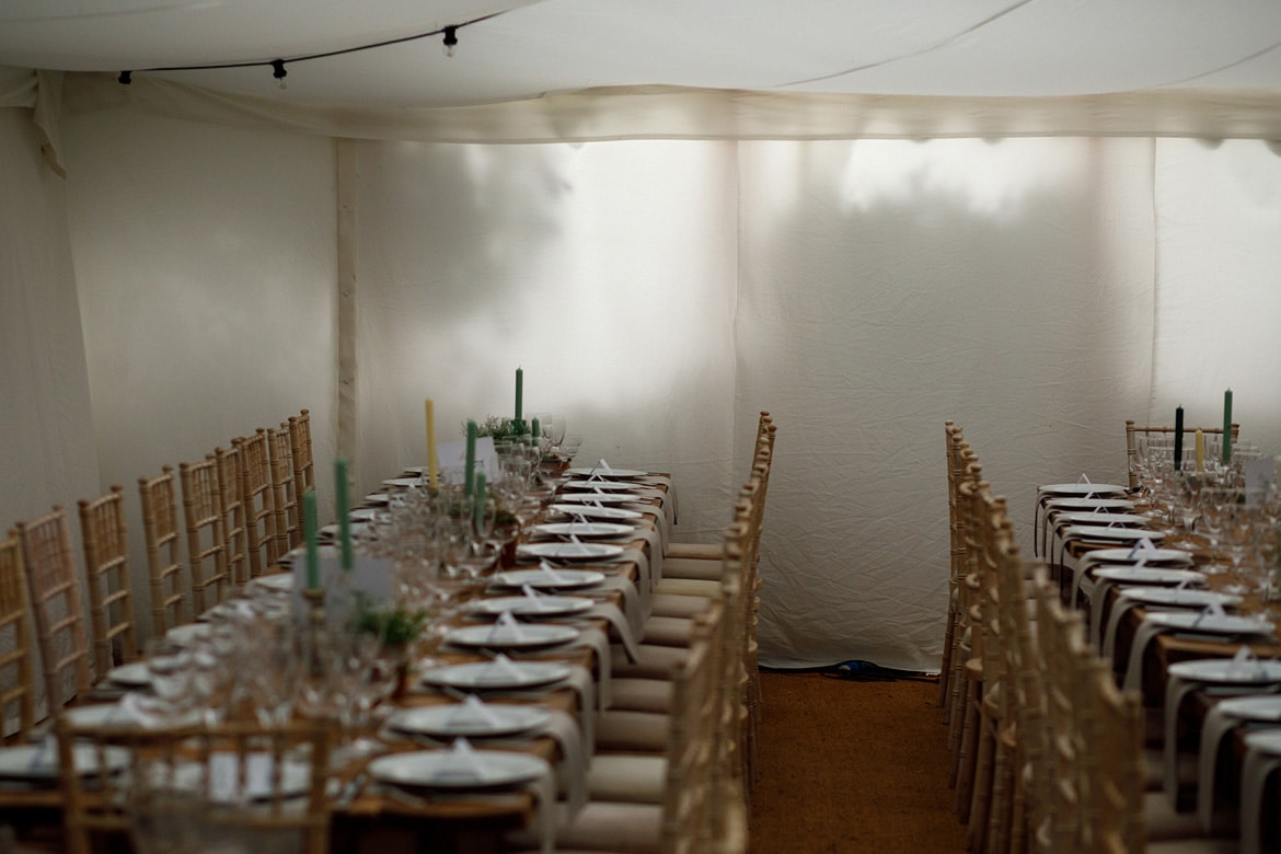 detail shots inside a norfolk marquee wedding