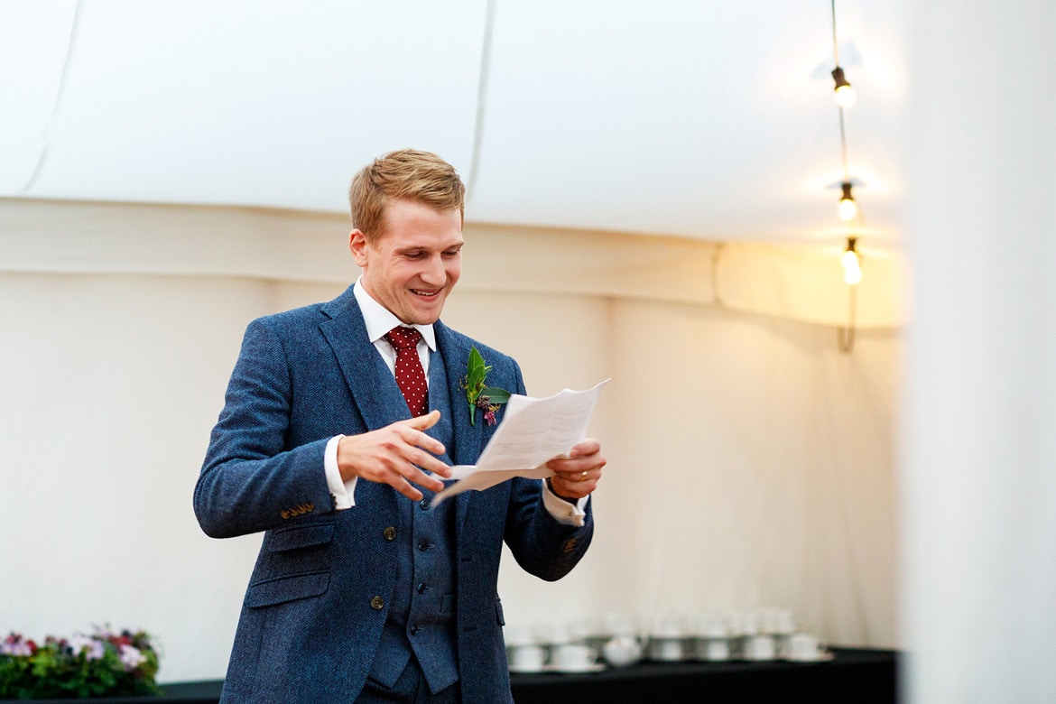 the groom speaks