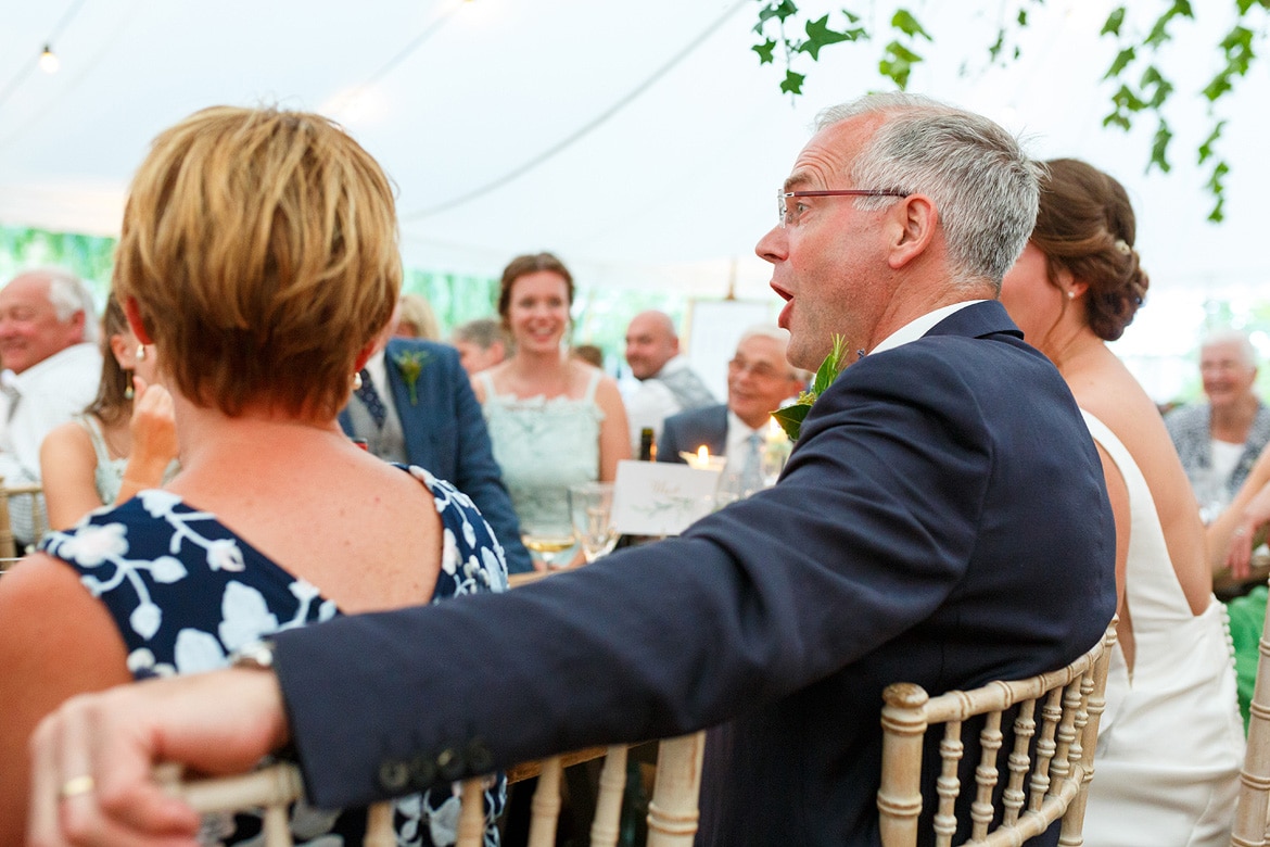 the father of the bride reacts