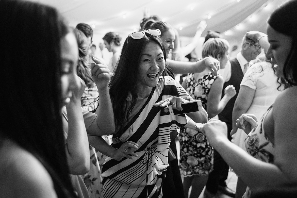 wedding guests dancing