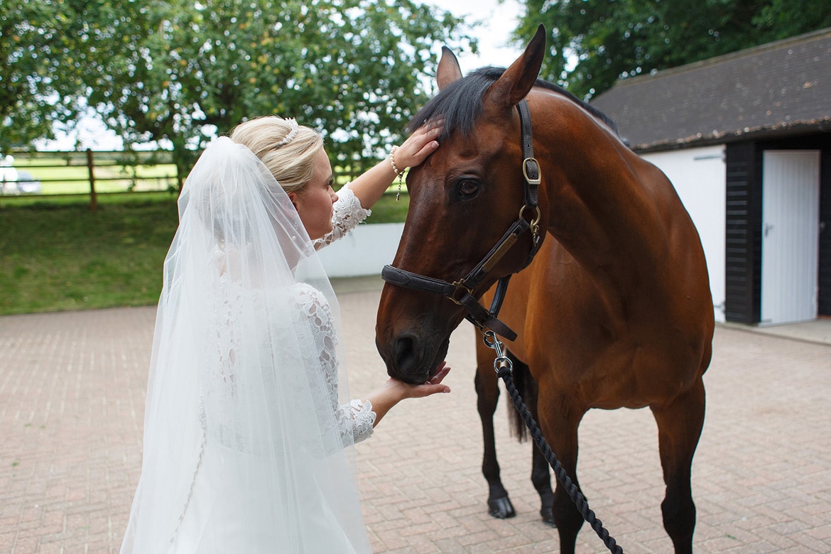 the bride and her horse