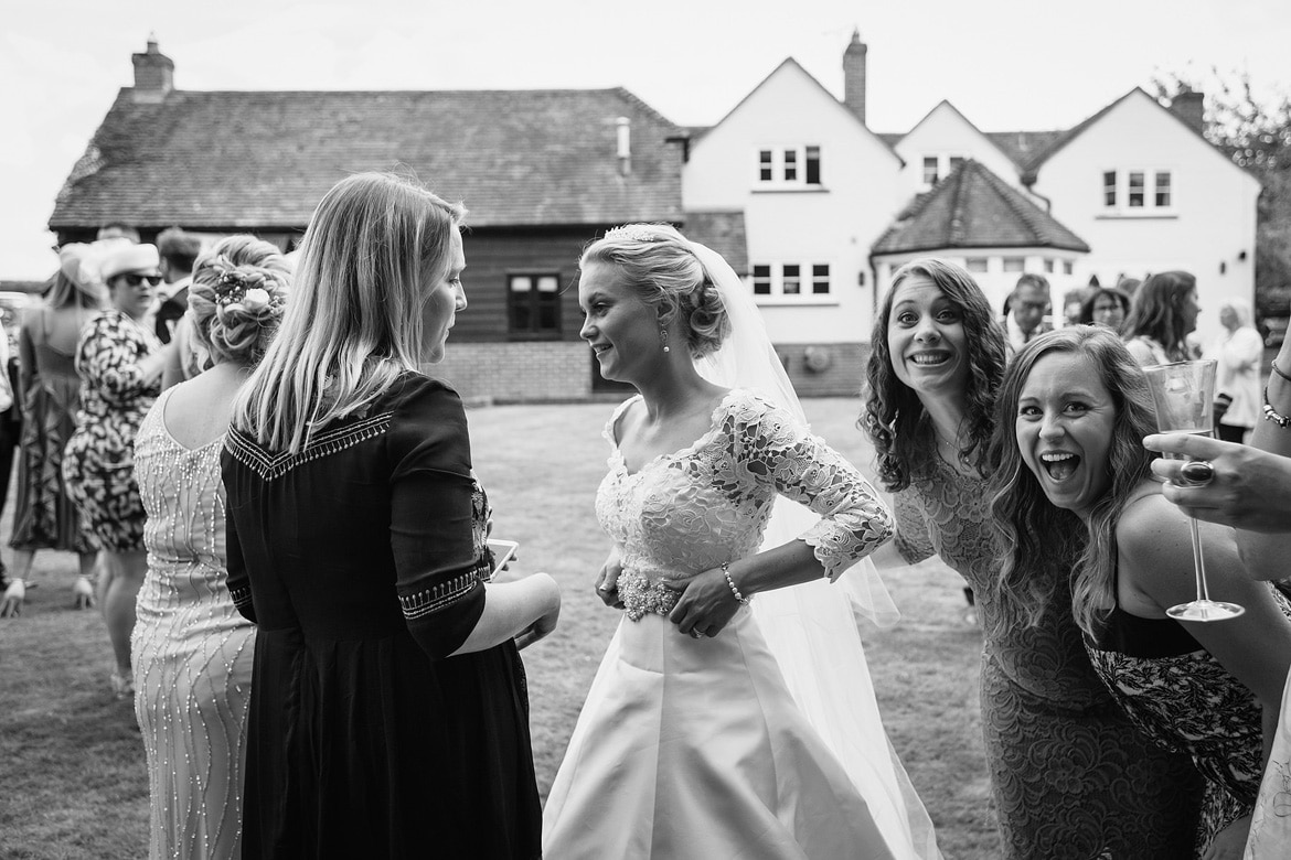 the bride and her friends