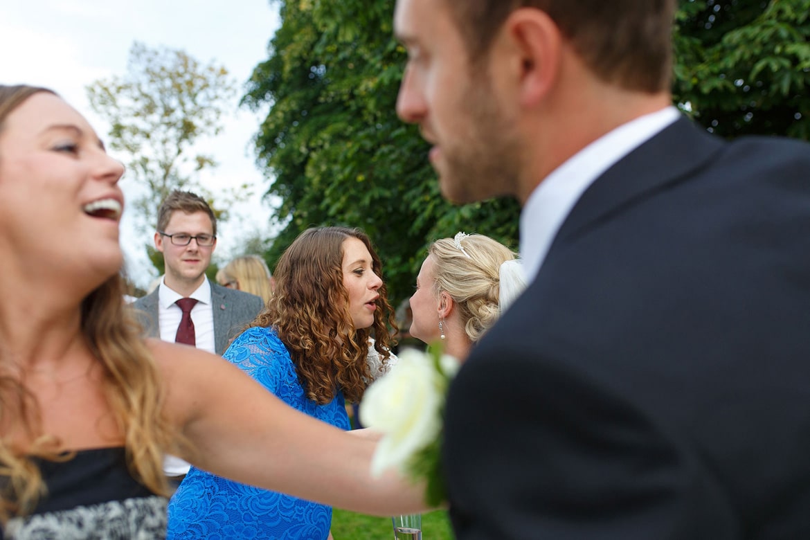 greeting the guests