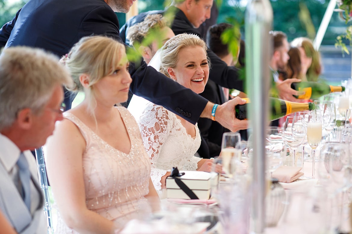 holly laughs at the top table