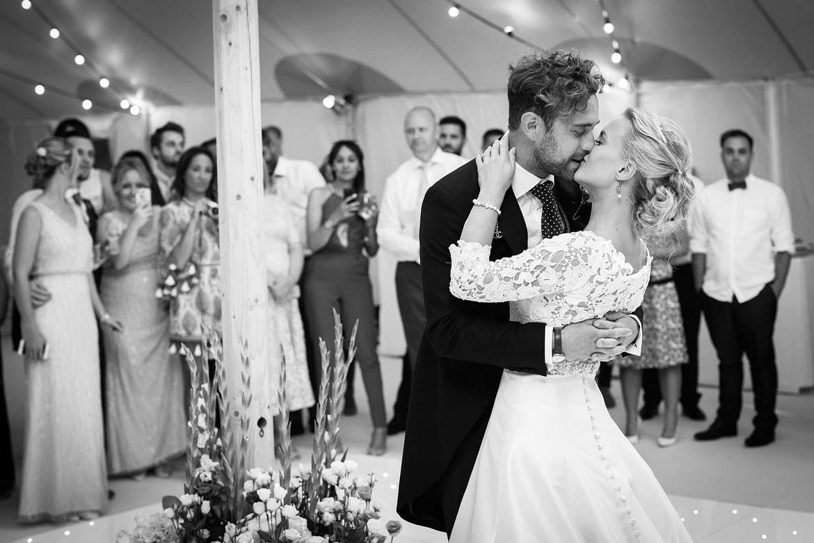 kissing during the first dance