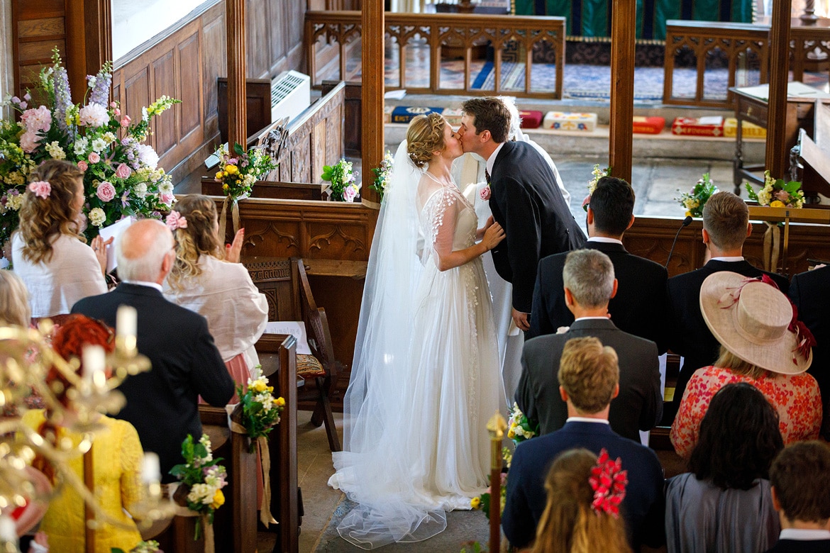 the first kiss as husband and wife