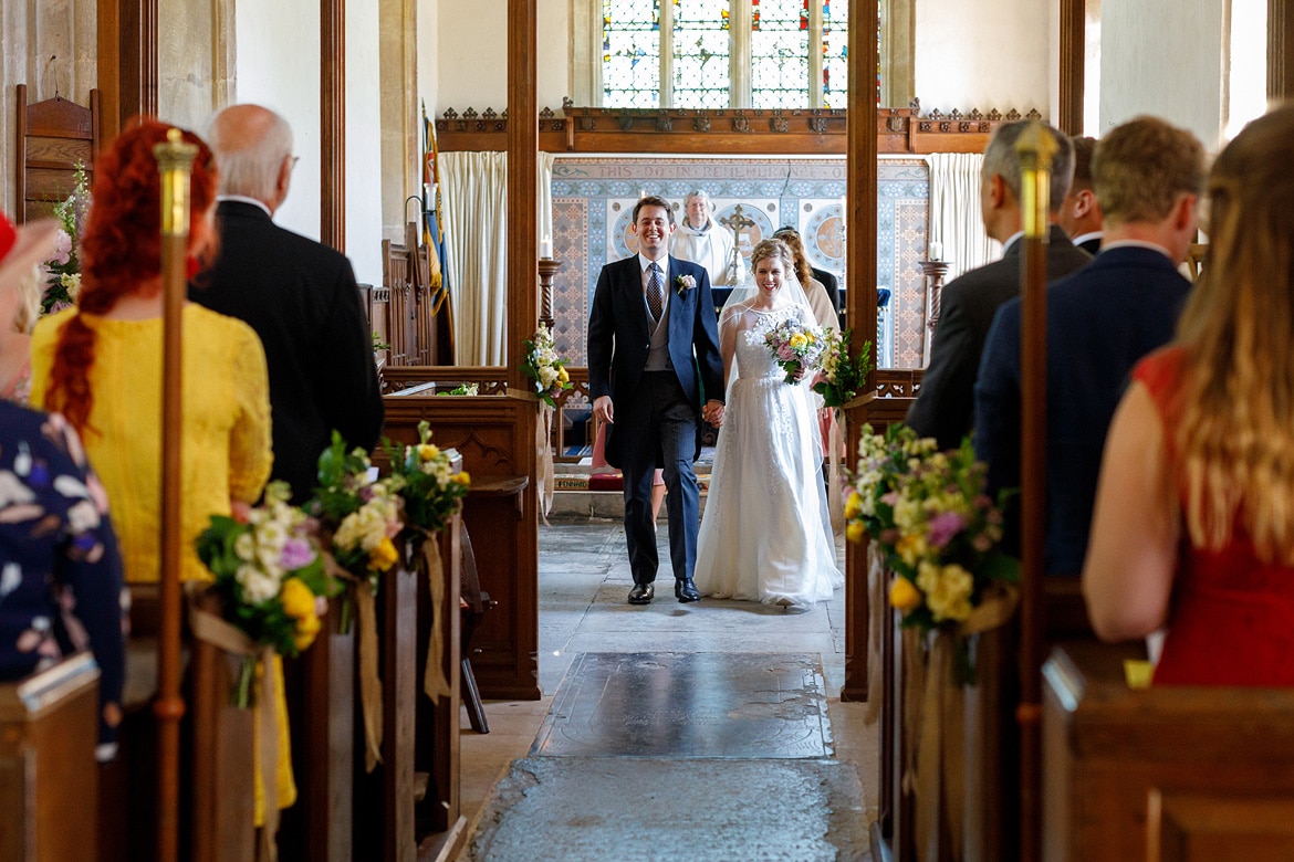 walking down the aisle