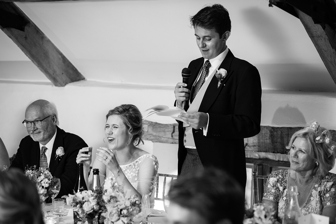 the grooms speech at a pennard house wedding
