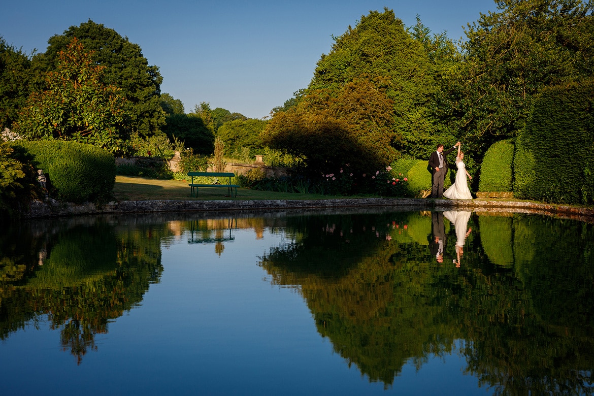 reflections in the natural swimming pool