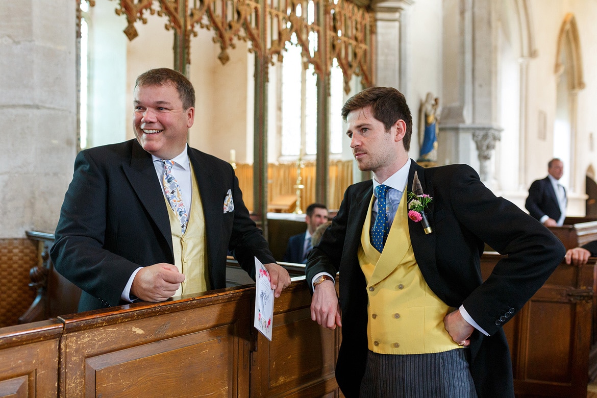 the groom inside dennington church