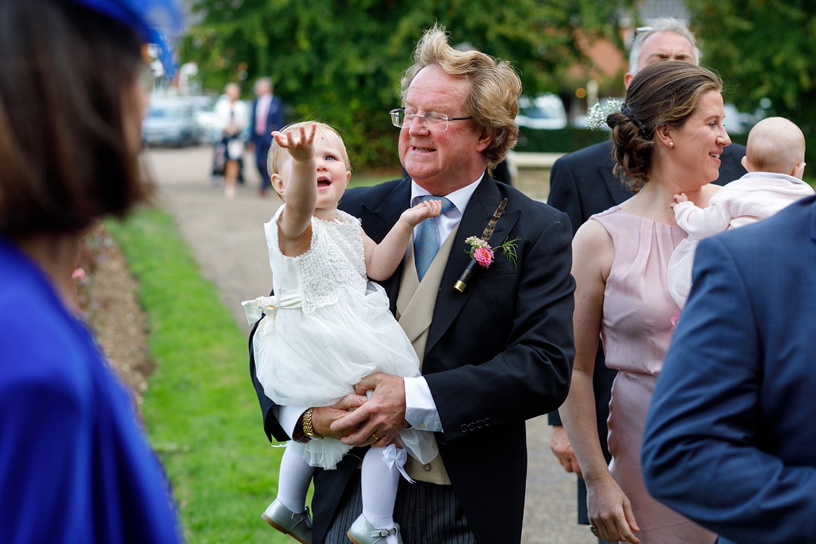 father of the groom arrives at church