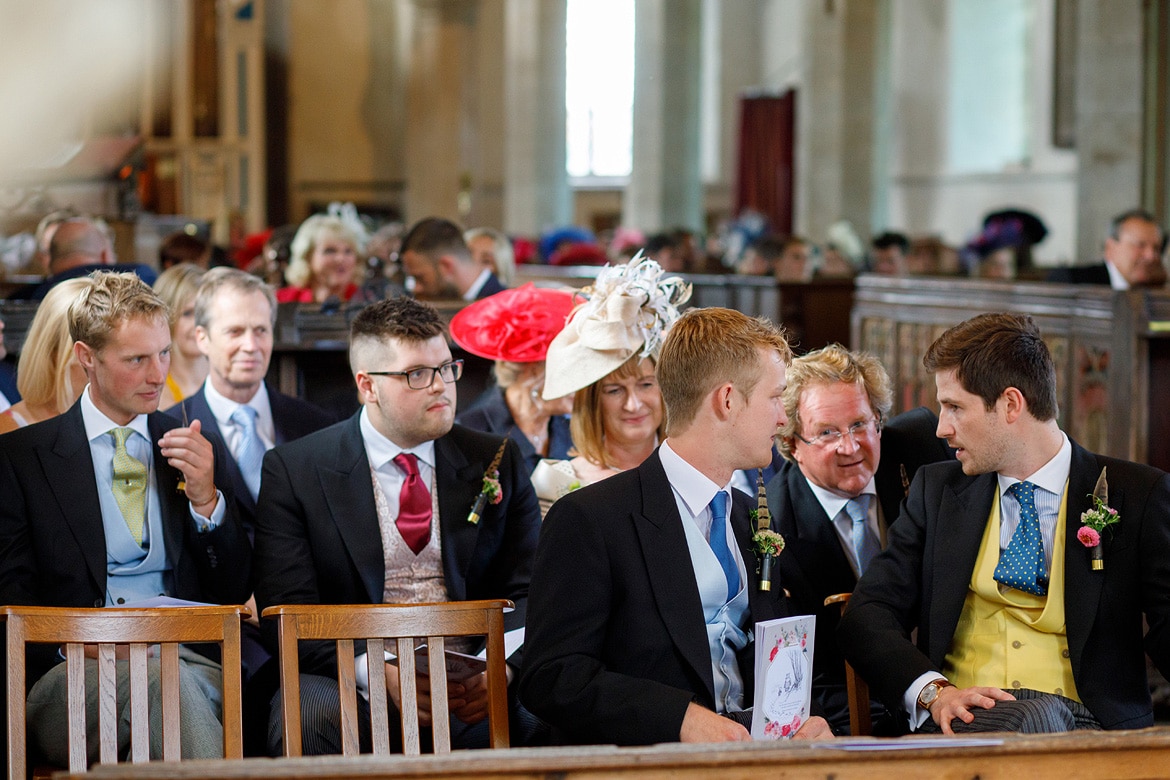 the groom talks to his father