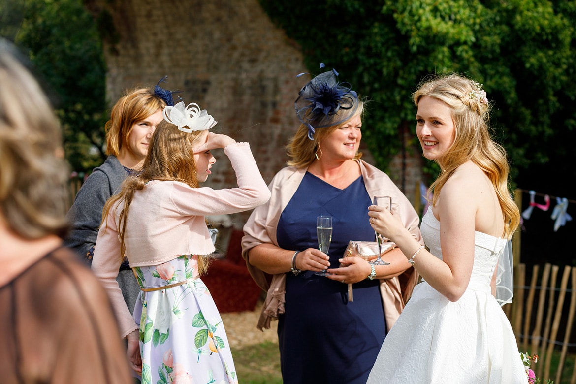 the bride and her guests