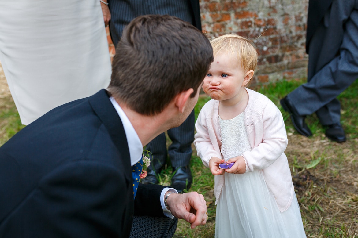 the flowergirl is not amused 