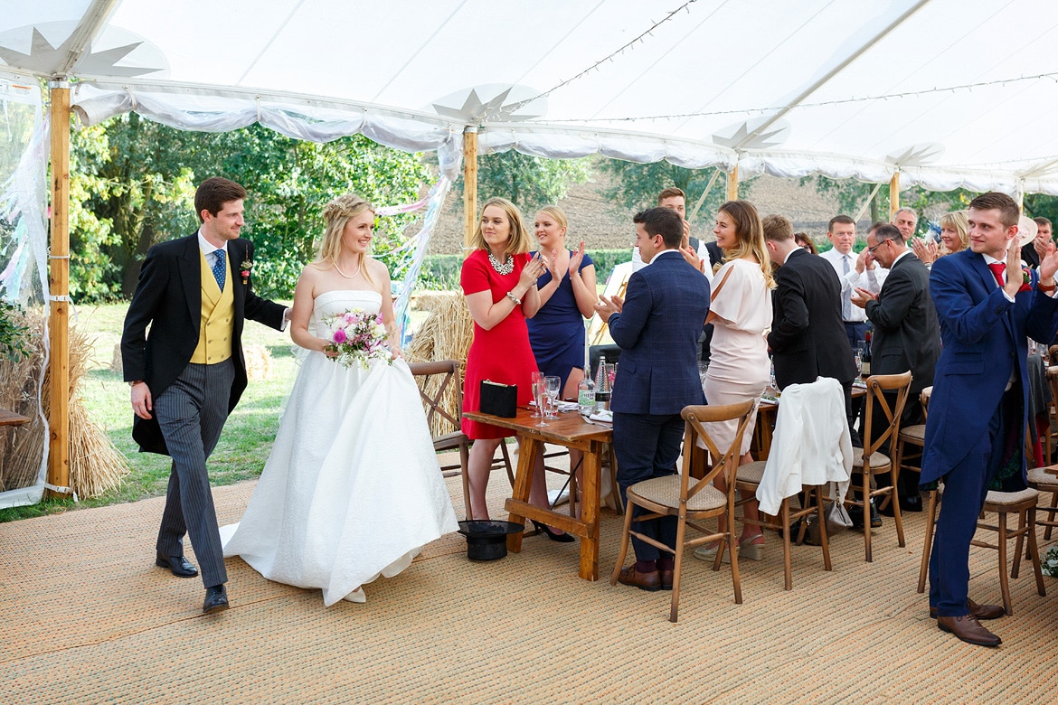 entering the wedding breakfast