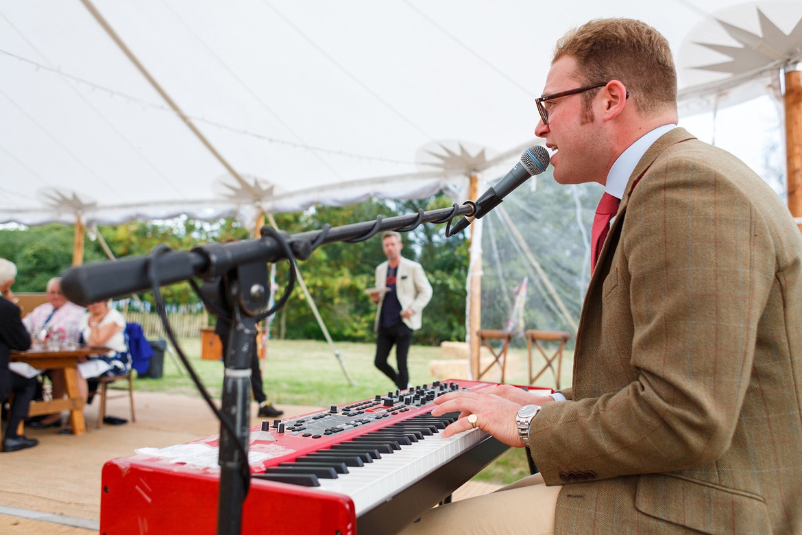 singing during the wedding breakfast