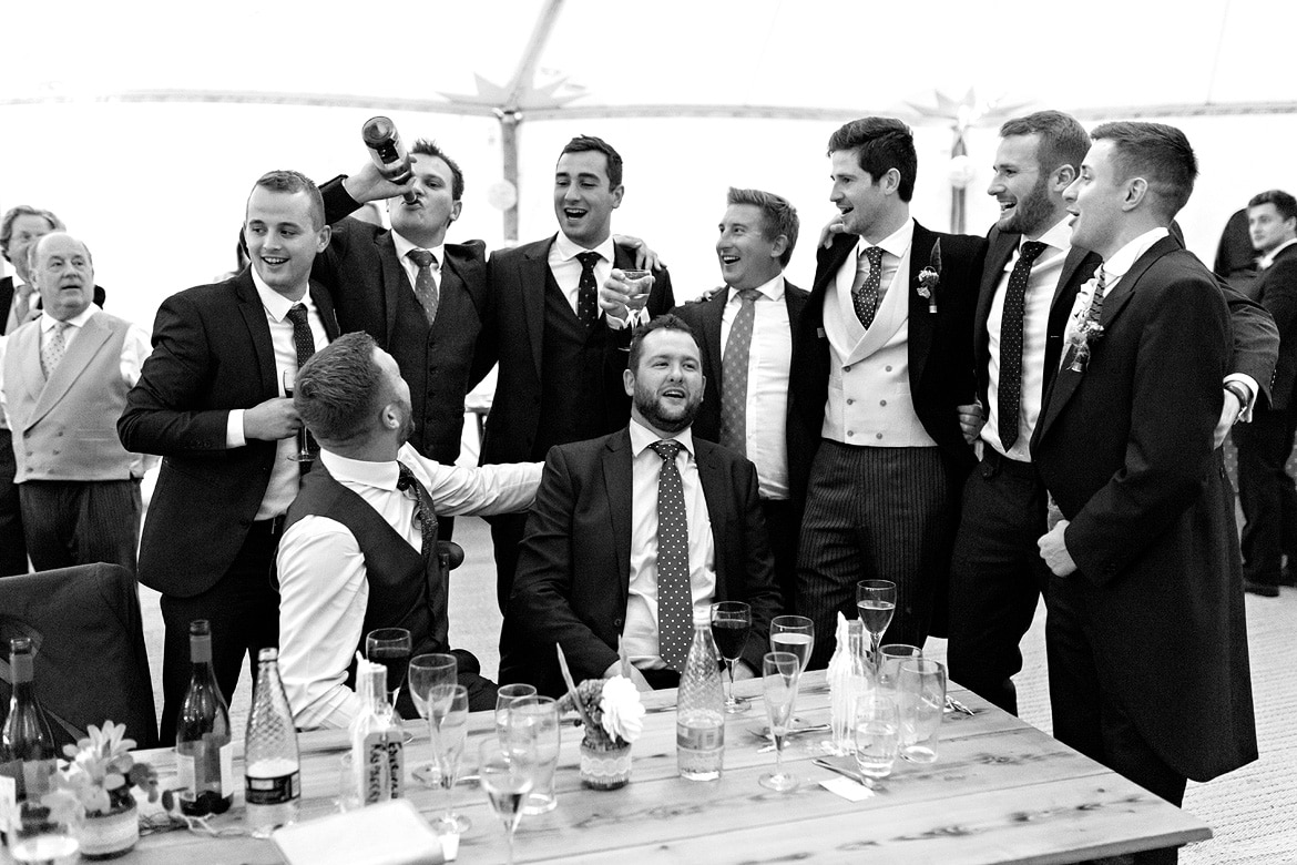 the groom and his friends