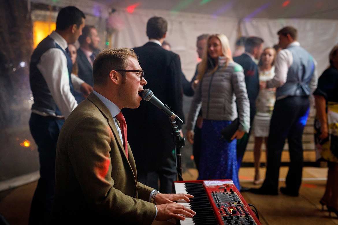 dancing at an autumn marquee wedding