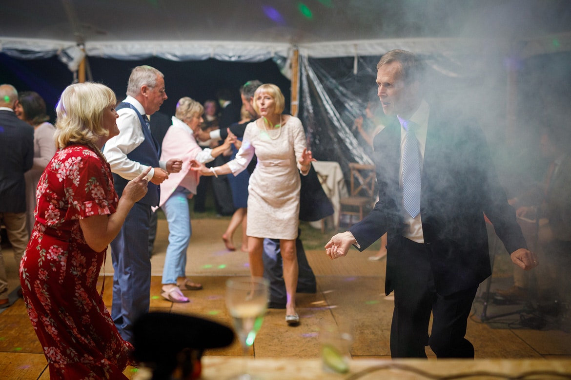 dancing at an autumn marquee wedding