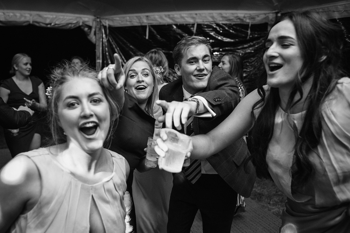 dancing at an autumn marquee wedding