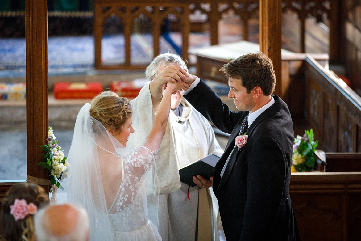 wedding ceremony at pennard house